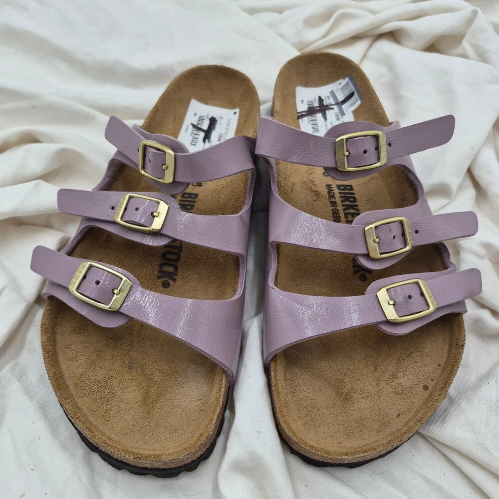 NEW Birkenstock Florida Fresh slip on PURPLE Birko-Flor Sandal WMN EU 37 US 6.5